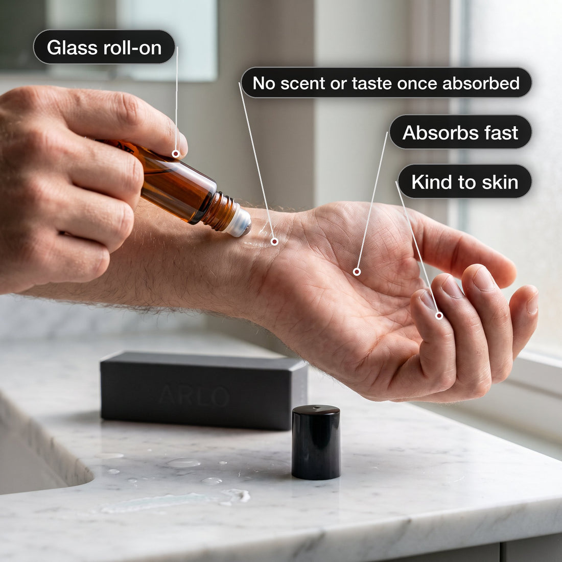 Applying the ARLO glass roll-on