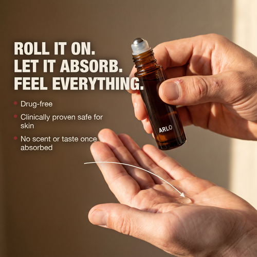 ARLO Men's Topical Serum. Drug-Free, Lidocaine-Free Botanical Skincare
